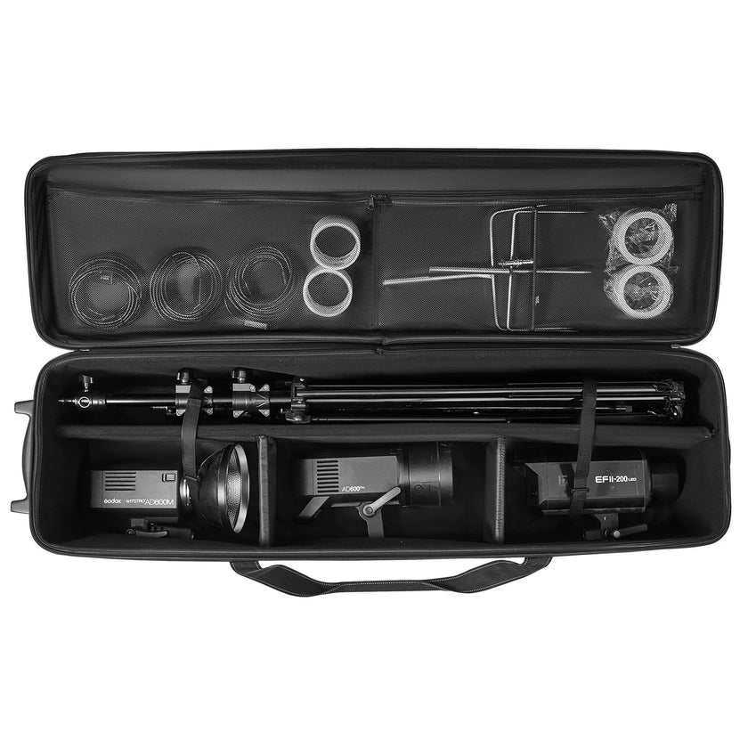 VEVOR Studio Equipment Trolley Case 51.57 x 14.37 x 14.96 in Rolling Camera Bag
