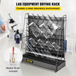 VEVOR Drying Rack for Lab 90 Pegs Lab Glassware Rack Steel Wire Glassware Drying Rack Wall-Mount/Free-Standing Detachable Pegs Lab Glass Drying Rack Black Cleaning Frame for School Laboratory Utensils
