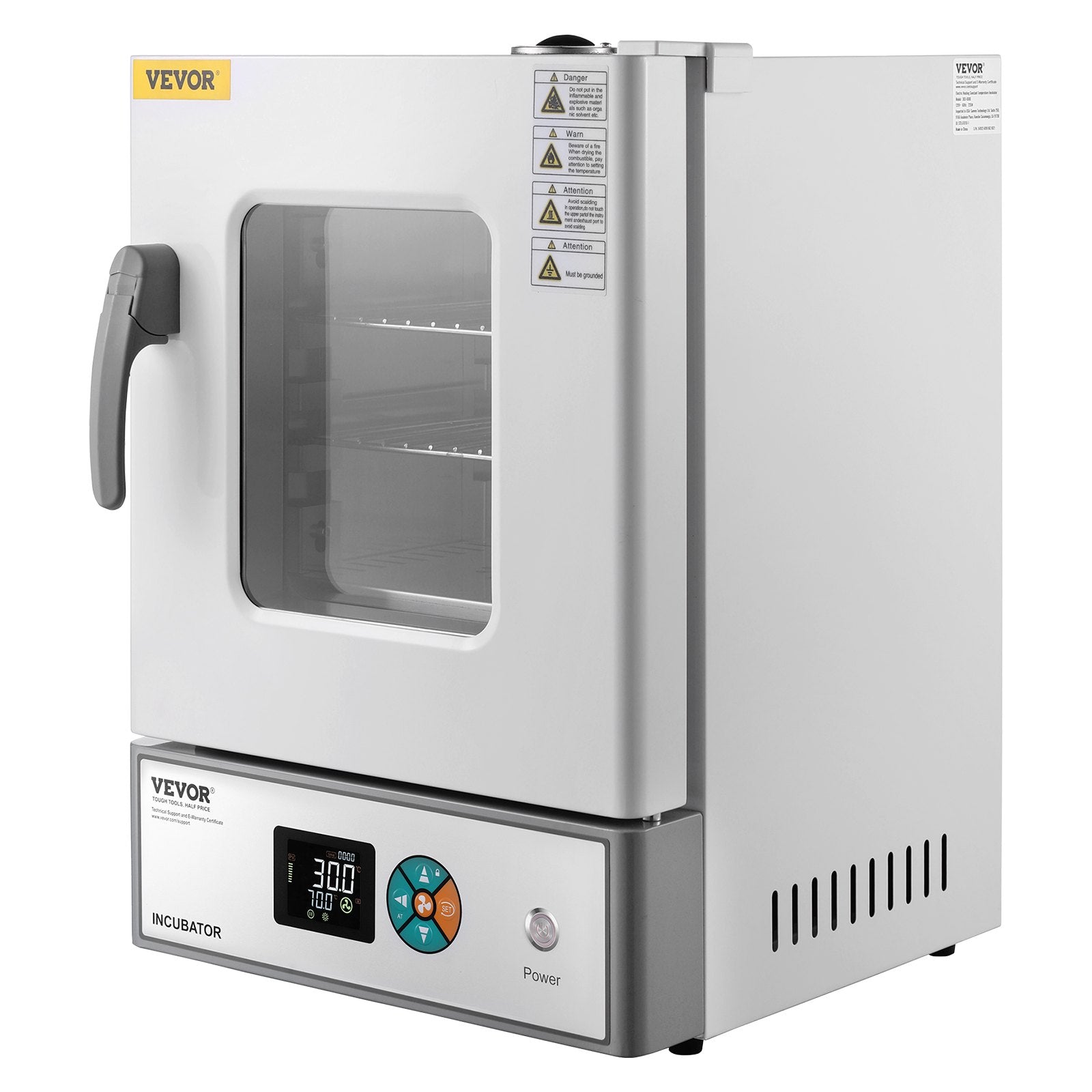 VEVOR Microbiological Lab Incubator 20L Precise Temp Control from 0°C to 70°C