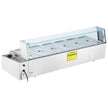 VEVOR Commercial Electric Food Warmer Countertop Buffet 6*5Qt with Glass Shield
