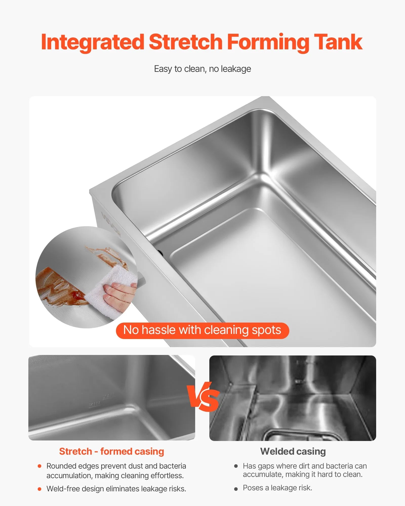 VEVOR Commercial Electric Food Warmer 5-Pan Countertop Buffet 15.3QT Bain Marie