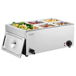 VEVOR Commercial Electric Food Warmer 5-Pan Countertop Buffet 15.3QT Bain Marie