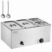 VEVOR Commercial Electric Food Warmer 4-Pan Countertop Buffet 16.4QT Bain Marie