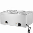 VEVOR Commercial Electric Food Warmer 4-Pan Countertop Buffet 16.4QT Bain Marie