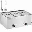 VEVOR Commercial Electric Food Warmer 3-Pan Countertop Buffet 17.4QT Bain Marie