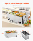 VEVOR Commercial Electric Food Warmer 4-Pan Countertop Buffet 15.9QT Bain Marie