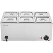 VEVOR Commercial Electric Food Warmer 6-Pan Countertop Buffet 14.3QT Bain Marie