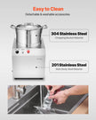 VEVOR Food Processor Vegetable Chopper 6.3Qt Food-Grade Stainless Steel Blender