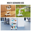 VEVOR Lab Rolling Cart 3-Layer Steel Lab Serving Cart with Wheels 220lb Loading