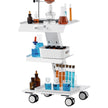 VEVOR Lab Rolling Cart 3-Layer Steel Lab Serving Cart with Wheels 220lb Loading
