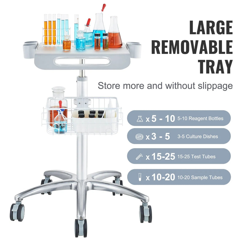 VEVOR Medical Cart, Salon Cart with Wheels, Mobile Trolley Cart 26.77