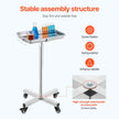 VEVOR Mobile Mayo Stand Stainless Steel Mayo Tray 25.2-39.8
