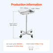 VEVOR Mobile Mayo Stand Stainless Steel Mayo Tray 25.2-39.8
