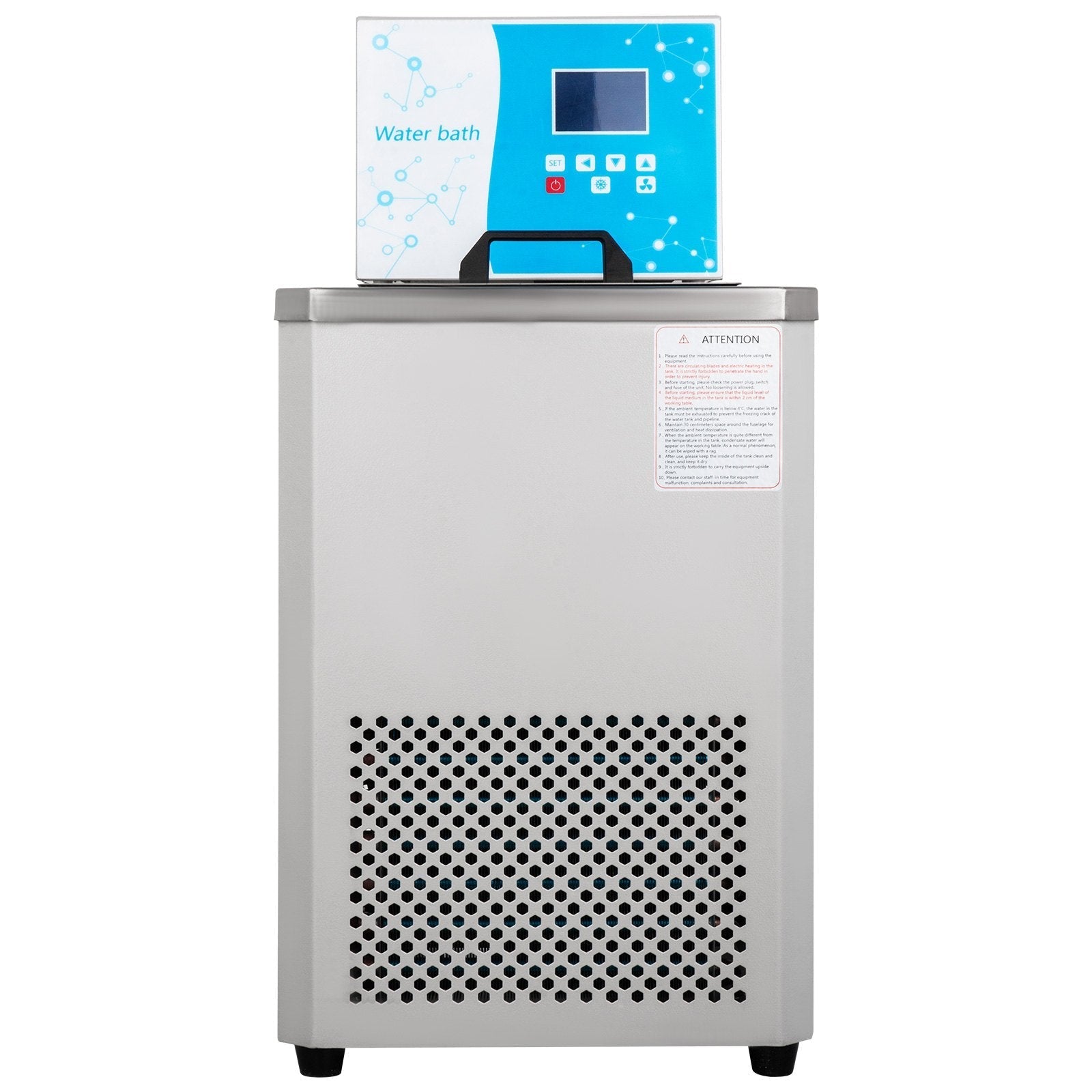 VEVOR Laboratory Chiller Circulator 6L Chiller Lab -5? Low Temperature Cooling Liquid Circulator Pump Chiller Lab Recirculating Chiller Water Bath Recirculating Water Cooling Chiller for Laboratory