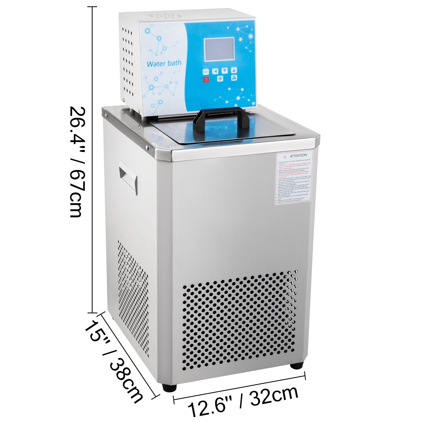 VEVOR Laboratory Chiller Circulator 6L Chiller Lab -5? Low Temperature Cooling Liquid Circulator Pump Chiller Lab Recirculating Chiller Water Bath Recirculating Water Cooling Chiller for Laboratory