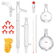 VEVOR Lab Distillation Kit, 3.3 Boro Lab Glassware Distillation Kit with 24, 40 Joint, 1000ml Essential Oil Distillation Apparatus Kit, 14 pcs Set of Glassware Equipment