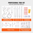 VEVOR Lab Distillation Kit, 3.3 Boro Lab Glassware Distillation Kit with 24, 40 Joint, 1000ml Essential Oil Distillation Apparatus Kit, 32 pcs Set of Glassware Equipment