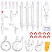 VEVOR Lab Distillation Kit, 3.3 Boro Lab Glassware Distillation Kit with 24, 40 Joint, 1000ml Essential Oil Distillation Apparatus Kit, 32 pcs Set of Glassware Equipment
