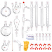 VEVOR Lab Distillation Kit, 3.3 Boro Lab Glassware Distillation Kit with 24, 40 Joint, 1000ml Essential Oil Distillation Apparatus Kit, 32 pcs Set of Glassware Equipment