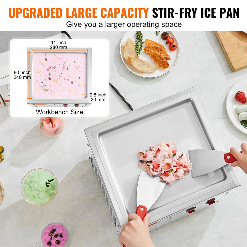 VEVOR Fried Ice Cream Roll Machine, 11