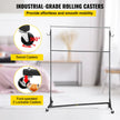 VEVOR Z Rack, Industrial Grade Z Base Garment Rack, Height Adjustable Rolling Z Garment Rack, Sturdy Steel Z Base Clothing Rack w/ Lockable Casters, for Home Clothing Store w/ Add-on Hang Rail Black