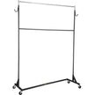 VEVOR Z Rack, Industrial Grade Z Base Garment Rack, Height Adjustable Rolling Z Garment Rack, Sturdy Steel Z Base Clothing Rack w/ Lockable Casters, for Home Clothing Store w/ Add-on Hang Rail Black