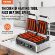 VEVOR Commercial Panini Press Grill Electric Sandwich Maker Griddle Plate 19
