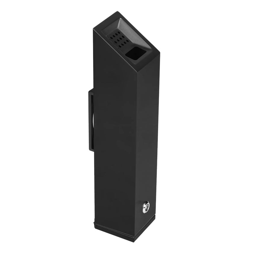 VEVOR Cigarette Butt Receptacle Stainless Steel Wall Mounted Butt Disposal Black