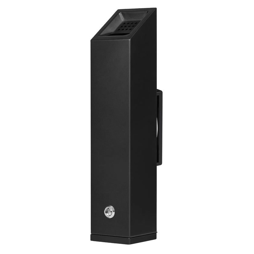 VEVOR Cigarette Butt Receptacle Stainless Steel Wall Mounted Butt Disposal Black
