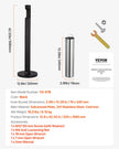 VEVOR Cigarette Butt Receptacle Freestand Outdoor Cylinder Butt Disposal Black