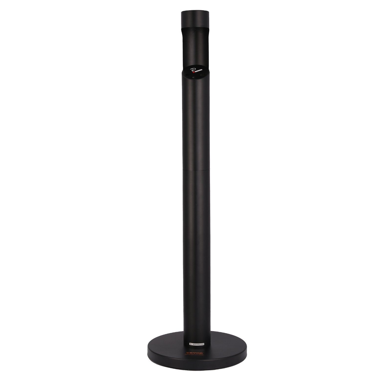 VEVOR Cigarette Butt Receptacle Freestand Outdoor Cylinder Butt Disposal Black
