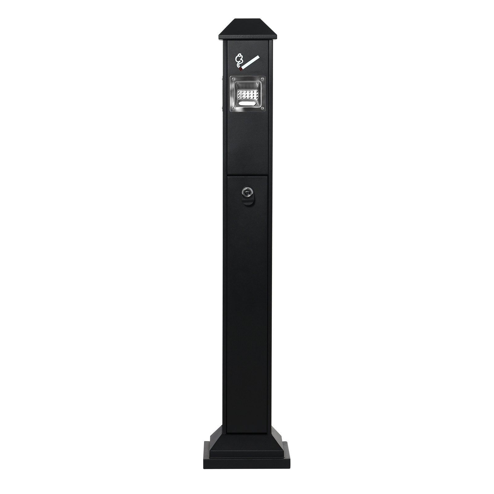 VEVOR Cigarette Butt Receptacle with 4 Disposal Openings Butt Disposal Black