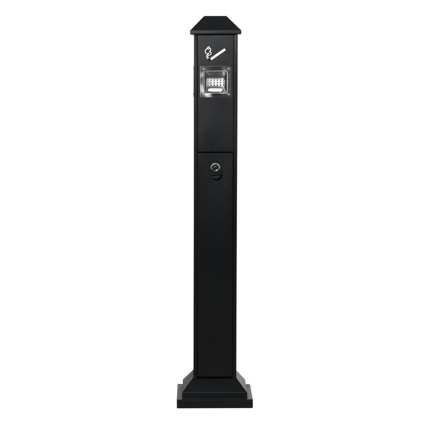 VEVOR Cigarette Butt Receptacle with 4 Disposal Openings Butt Disposal Black
