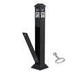 VEVOR Cigarette Butt Receptacle with 4 Disposal Openings Butt Disposal Black