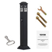 VEVOR Cigarette Butt Receptacle with 4 Disposal Openings Butt Disposal Black