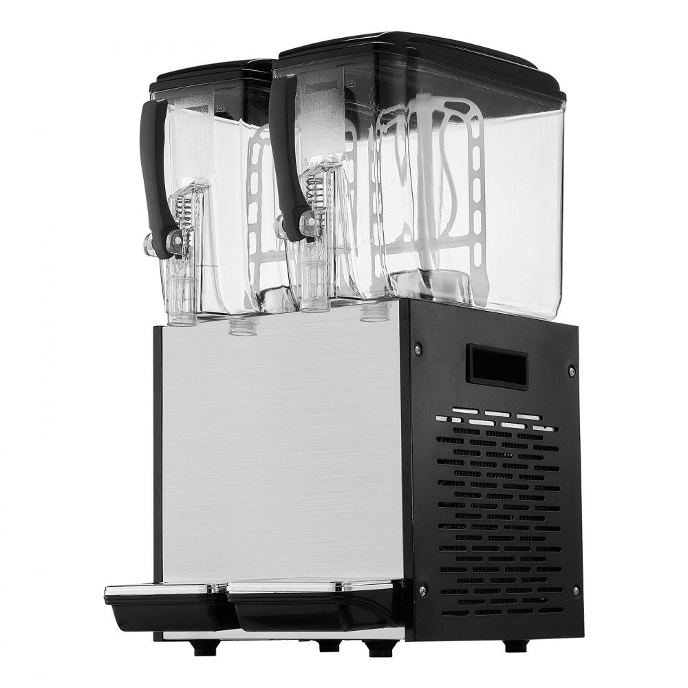 VEVOR Commercial Beverage Dispenser 12L x 2 Tanks Cold Juice Ice Drink Dispenser