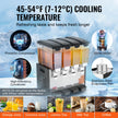 VEVOR Commercial Beverage Dispenser 10L x 4 Tanks Cold Juice Ice Drink Dispenser