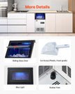 VEVOR Commercial Ice Maker Freestanding Cabinet Machine 80lbs/24H 36 Ice Cubes