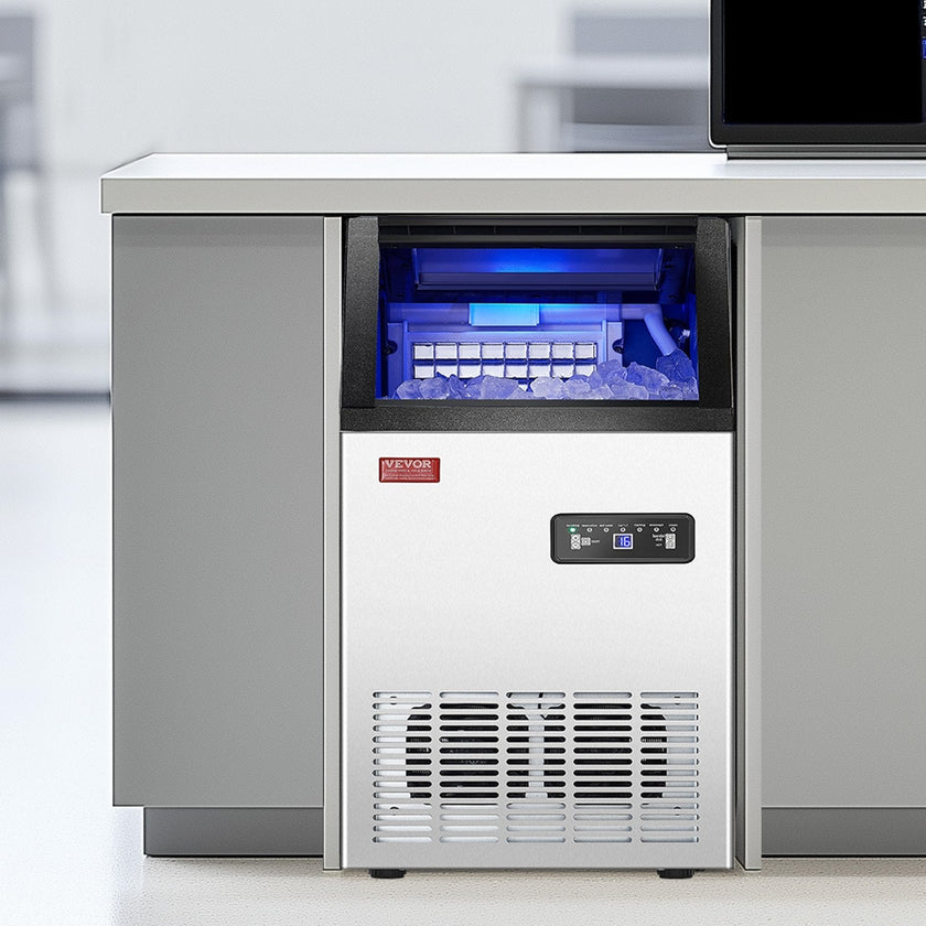 VEVOR Commercial Ice Maker Freestanding Cabinet Machine 80lbs/24H 36 Ice Cubes
