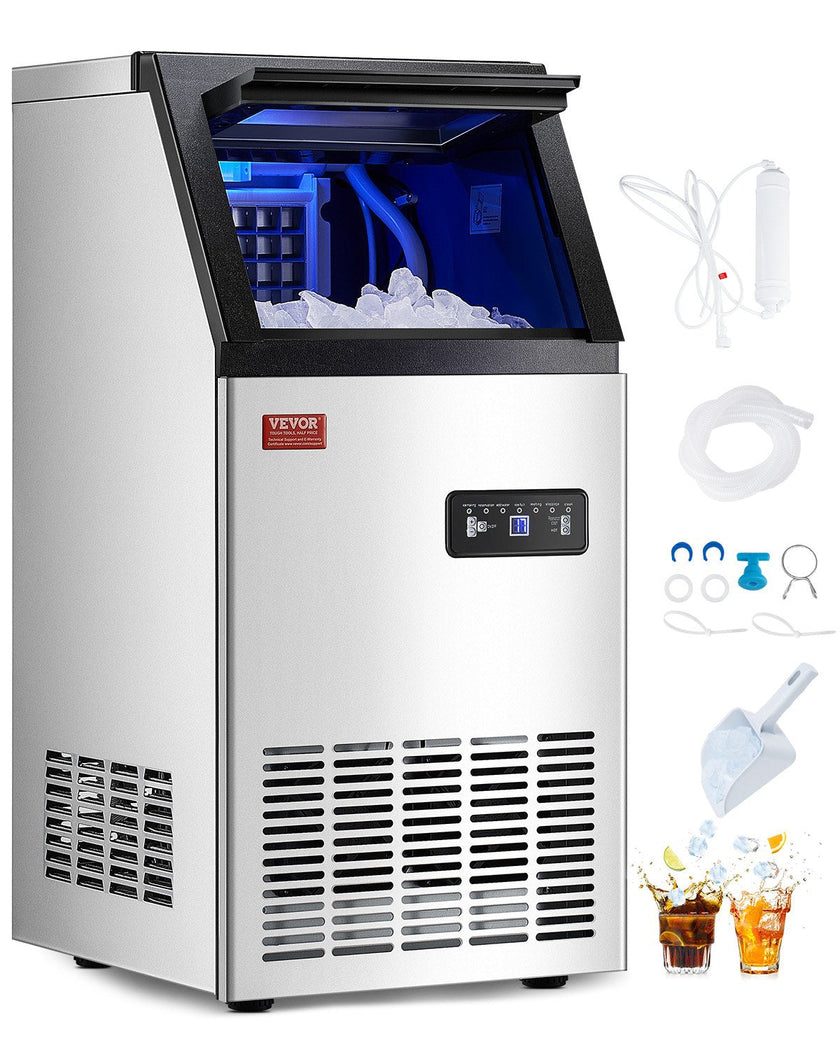 VEVOR Commercial Ice Maker Freestanding Cabinet Machine 80lbs/24H 36 Ice Cubes