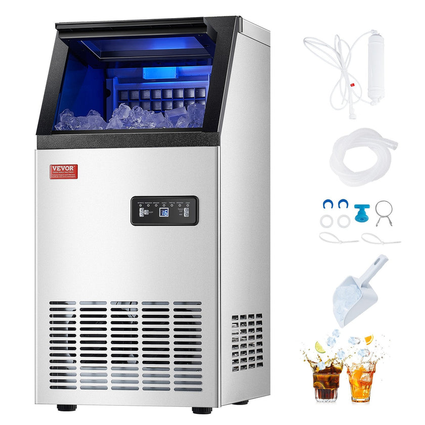 VEVOR Commercial Ice Maker Freestanding Cabinet Machine 80lbs/24H 36 Ice Cubes