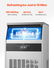 VEVOR Commercial Ice Maker Freestanding Cabinet Machine 160lbs/24H 80 Ice Cubes