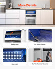 VEVOR Commercial Ice Maker Freestanding Cabinet Machine 160lbs/24H 80 Ice Cubes