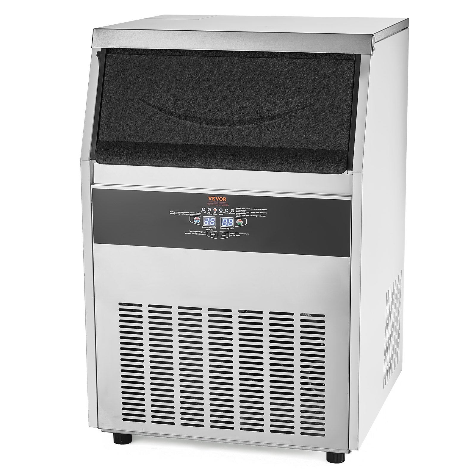 VEVOR Commercial Ice Maker Freestanding Cabinet Machine 160lbs/24H 80 Ice Cubes