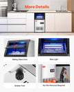 VEVOR Commercial Ice Maker Freestanding Cabinet Machine 100lbs/24H 36 Ice Cubes