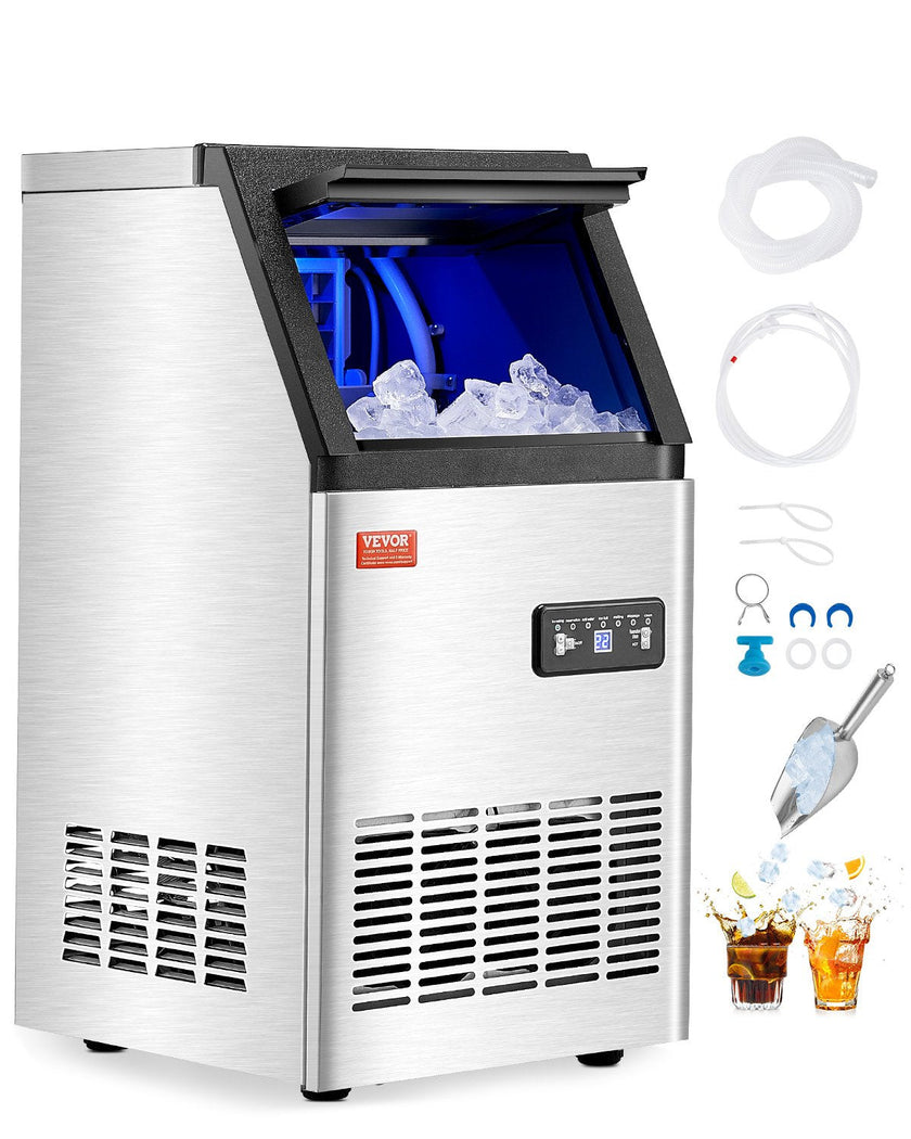 VEVOR Commercial Ice Maker Freestanding Cabinet Machine 100lbs/24H 36 Ice Cubes