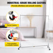 VEVOR Z Rack, Industrial Grade Z Base Garment Rack, Height Adjustable Rolling Z Garment Rack, Sturdy Steel Z Base Clothing Rack w/ Lockable Casters for Home Garment Store Display Commercial Use Silver
