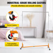 VEVOR Z Rack, Industrial Grade Z Base Garment Rack, Height Adjustable Rolling Z Garment Rack, Sturdy Steel Z Base Clothing Rack w/ Lockable Casters, for Home Clothing Store Display Orange (3 Sets)