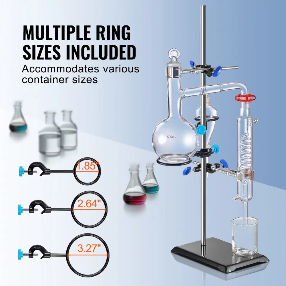 VEVOR Lab Stand Support, Laboratory Retort Support Stand Set, Steel Lab Stand 23.6