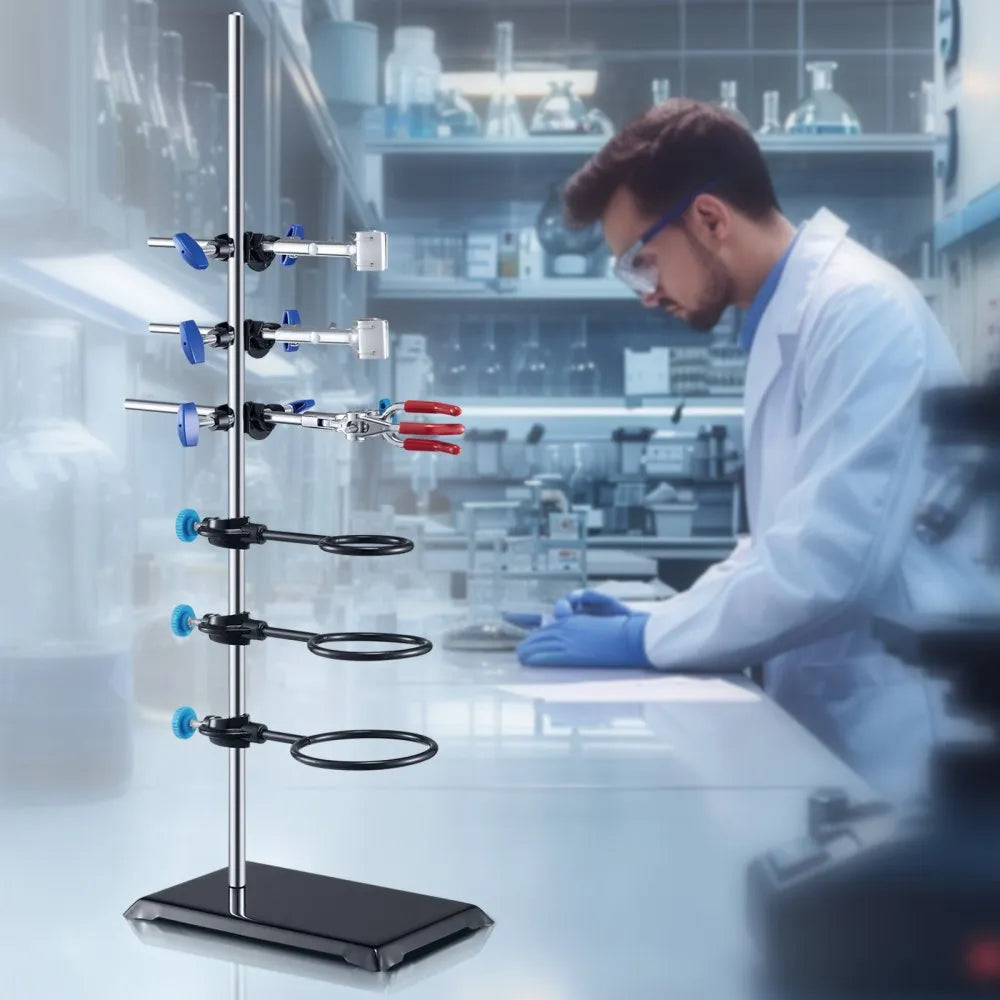 VEVOR Lab Stand Support, Laboratory Retort Support Stand Set, Steel Lab Stand 23.6